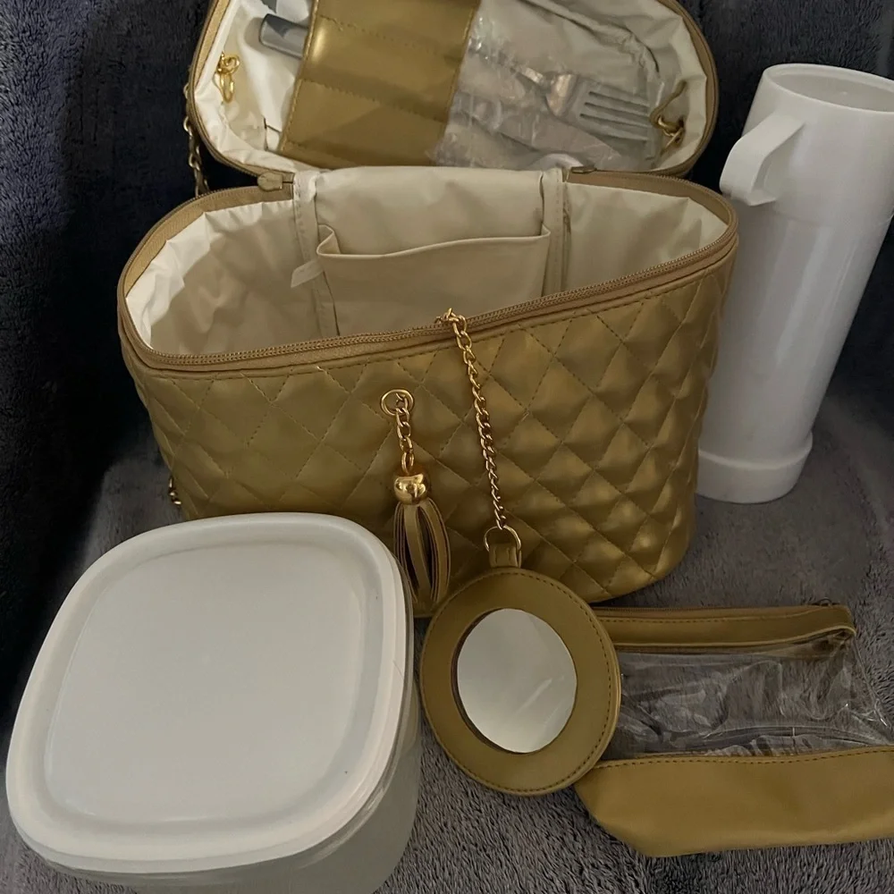 Vintage Star Collection 80s Quilted Lunch Box or Cosmetic Bag